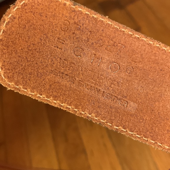 Echo brand ladies size M/L genuine Italian leather rainbow belt - Picture 4 of 6